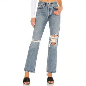 AGOLDE Lana Vintage Straight Leg Jeans in Wash Backdrop